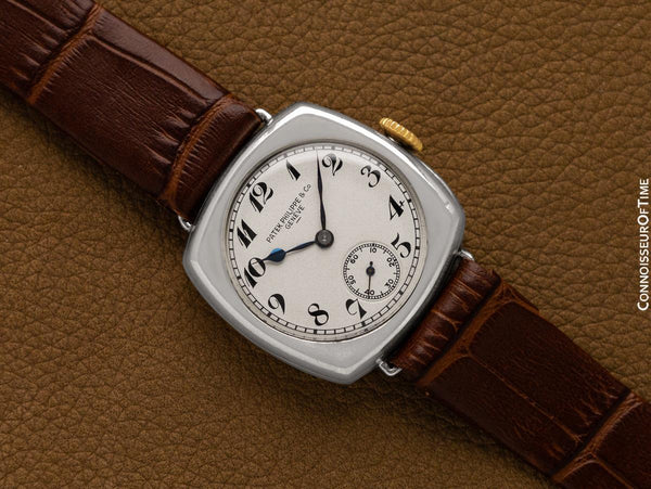 c. 1927 Patek Philippe Vintage Ladies Sterling Silver Watch - Owned by Philanthropist Katherine Dexter McCormick