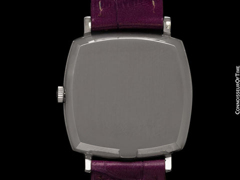 1977 Omega Geneve Vintage Mens Automatic Royal Amethyst Dial Dress Watch - Stainless Steel