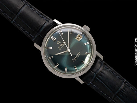 1964 Omega Seamaster Mens Vintage Cal. 565 Watch with Smoked Sapphire Blue Dial - Stainless Steel