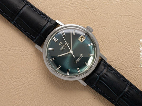 1964 Omega Seamaster Mens Vintage Cal. 565 Watch with Smoked Sapphire Blue Dial - Stainless Steel