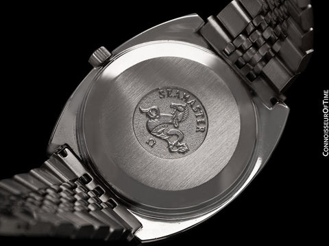 1981 Omega Seamaster Vintage Mens Bracelet Automatic Day Date Bordeaux Wine Watch - Stainless Steel