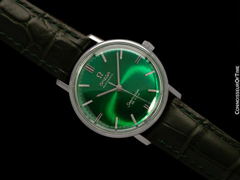1962 Omega Seamaster De Ville Tsavorite Garnet Green Vintage Mens Automatic Watch - Stainless Steel