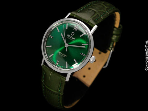 1962 Omega Seamaster De Ville Tsavorite Garnet Green Vintage Mens Automatic Watch - Stainless Steel