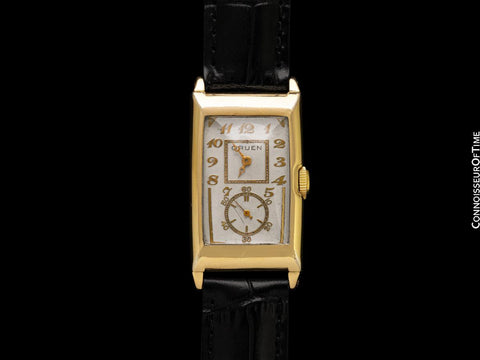 1941 Gruen Vintage Techni - Quadron / Rolex Prince Watch, 14K Gold-Filled - Doctor's Watch