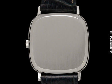 1973 Omega De Ville Vintage Mens Automatic Classic Retro TV Case Watch with Kashmir  Blue Dial - Stainless Steel
