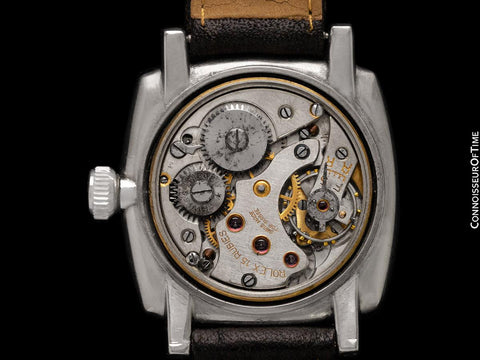 1938 Rolex Rare Early Oyster Vintage Mens Full Size Watch with Bow Tie Dial - Stainless Steel