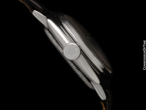 1938 Rolex Rare Early Oyster Vintage Mens Full Size Watch with Bow Tie Dial - Stainless Steel