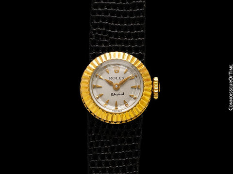 1960's Rolex Vintage Ladies 18K Gold Watch with Box & Interchangeable Straps - The Chameleon