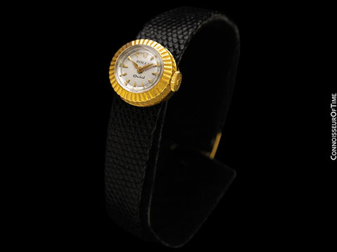 1960's Rolex Vintage Ladies 18K Gold Watch with Box & Interchangeable Straps - The Chameleon