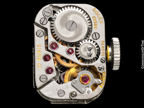 1950's Rolex Ladies Vintage Cocktail Watch - 18K White Gold & Diamonds