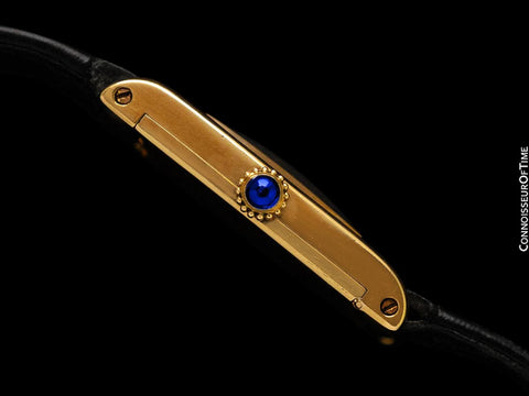 c. 1950 Cartier London Vintage Mens "Collection Privee" Level Ultra Rare Tank Normale Watch - 18K Gold