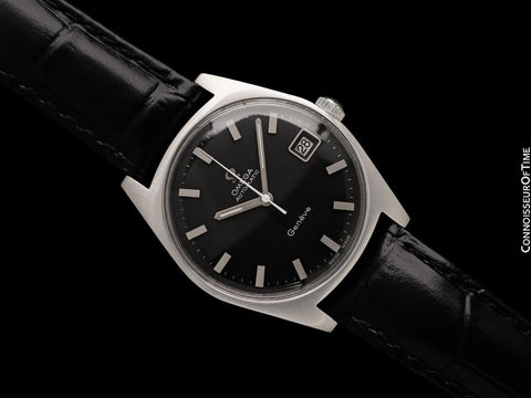1969 Omega Geneve Vintage Mens Cal. 565 Automatic Watch with Black Dial - Stainless Steel