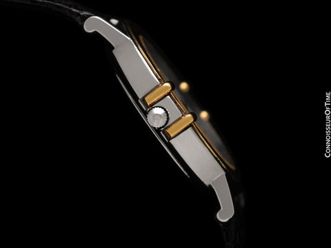 Omega Constellation Manhattan Mens 35mm Watch, Quartz, Date - Brushed Stainless Steel & 18K Gold