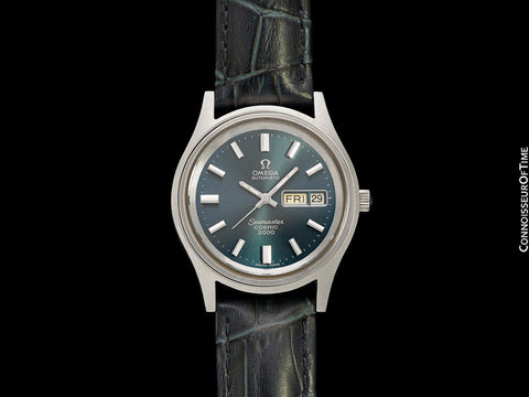 1978 Omega Seamaster Cosmic 2000 Vintage Retro Mens Day Date Dive Watch - Stainless Steel