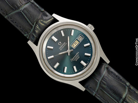 1978 Omega Seamaster Cosmic 2000 Vintage Retro Mens Day Date Dive Watch - Stainless Steel