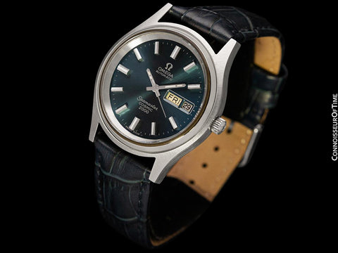 1978 Omega Seamaster Cosmic 2000 Vintage Retro Mens Day Date Dive Watch - Stainless Steel