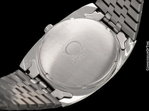 1975 Omega Geneve Vintage Retro Automatic Day Date Mens Dial Watch - Stainless Steel