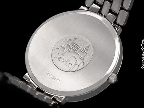 1998 Omega De Ville Prestige Mens Thin Dress Watch with Date & Bracelet - Stainless Steel