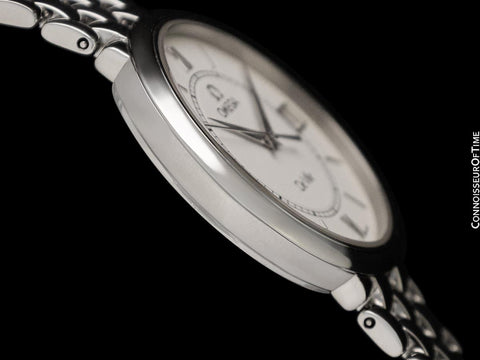 1998 Omega De Ville Prestige Mens Thin Dress Watch with Date & Bracelet - Stainless Steel