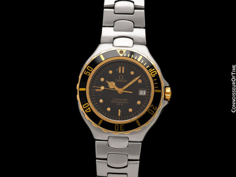1991 Omega Seamaster 200M Pre-Bond Dive Watch, Date - Stainless Steel & 18K Gold