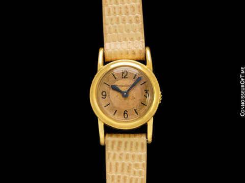 1950's Jaeger-LeCoultre Vintage Ladies Backwind Watch - 18K Gold
