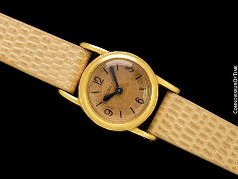 1950's Jaeger-LeCoultre Vintage Ladies Backwind Watch - 18K Gold