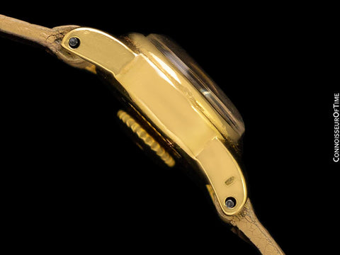 1950's Jaeger-LeCoultre Vintage Ladies Backwind Watch - 18K Gold