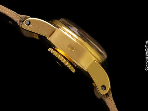 1950's Jaeger-LeCoultre Vintage Ladies Backwind Watch - 18K Gold