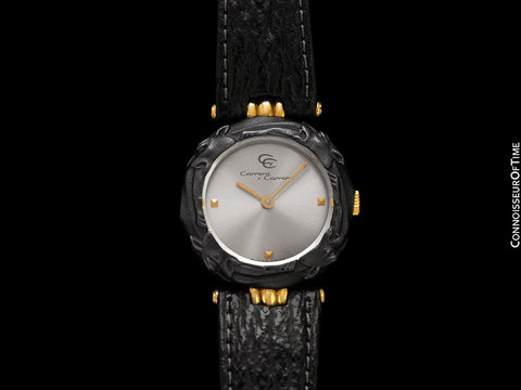 Carrera y Carrera Ladies Leopard Watch with Boxes - 18K Gold & Sculptured Titanium
