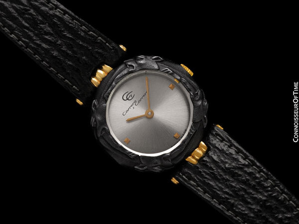 Carrera y Carrera Ladies Leopard Watch with Boxes - 18K Gold & Sculptured Titanium
