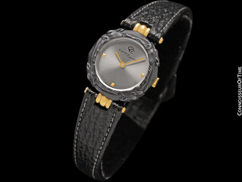 Carrera y Carrera Ladies Leopard Watch with Boxes - 18K Gold & Sculptured Titanium