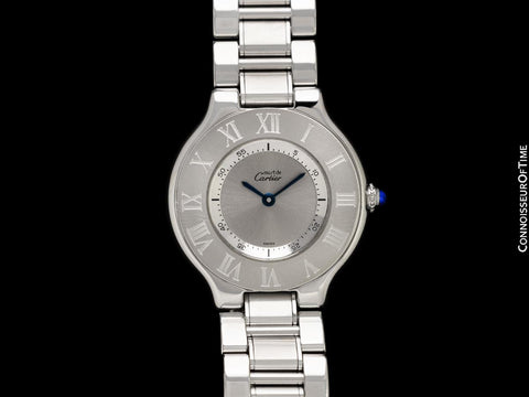 Cartier Must De 21C Mens Midsize Unisex Watch - Stainless Steel