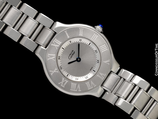Cartier Must De 21C Mens Midsize Unisex Watch - Stainless Steel