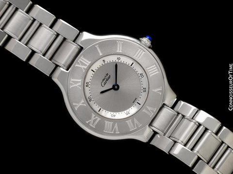 Cartier Must De 21C Mens Midsize Unisex Watch - Stainless Steel