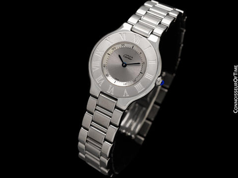 Cartier Must De 21C Mens Midsize Unisex Watch - Stainless Steel