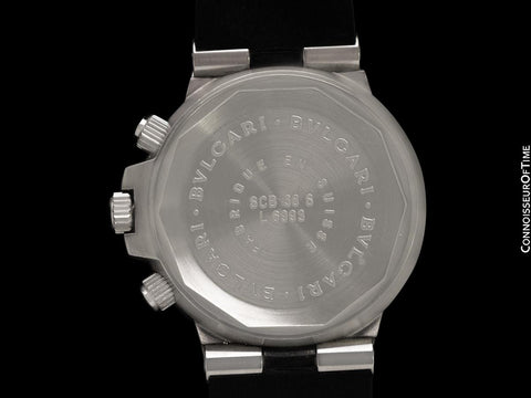 Bvlgari Bulgari Diagono Scuba Mens Automatic Chronograph Watch, SCB 38 S - Steel & Rubber