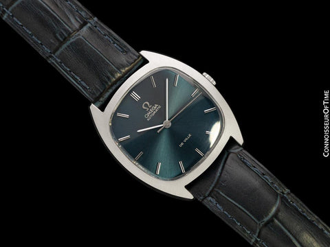 1973 Omega De Ville Vintage Mens Automatic Smoked Sapphire Watch - Stainless Steel