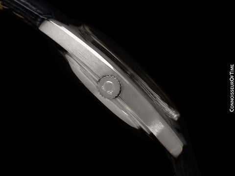 1973 Omega De Ville Vintage Mens Automatic Smoked Sapphire Watch - Stainless Steel