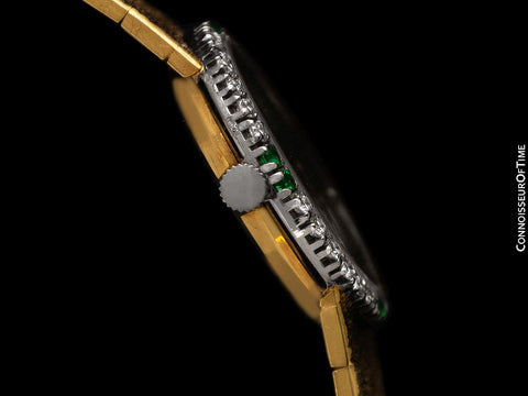 Piaget Ladies Vintage Cocktail Watch - 18K Gold and Factory Piaget Diamonds, Emeralds & Nephrite Jade