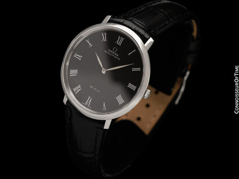 1973 Omega Vintage De Ville Mens Full Size Automatic Watch with Black Dial - Stainless Steel