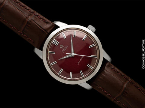 1961 Omega Seamaster Mens "Jumbo" Vintage Automatic Bordeaux Wine Dial Watch - Stainless Steel