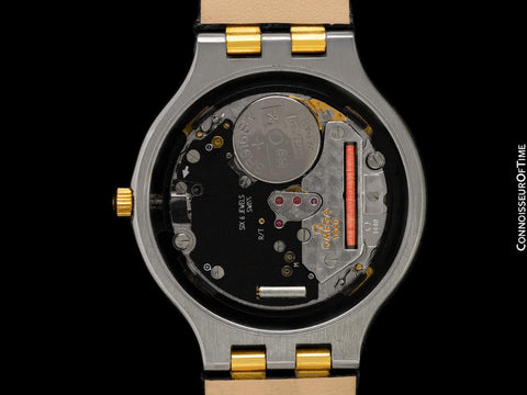 Omega De Ville "Symbol" Mens Stainless Steel & Solid 18K Gold Watch with Diamonds