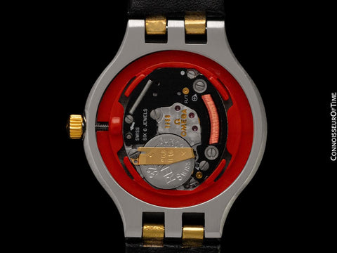 Omega De Ville "Symbol" Ladies Stainless Steel & Solid 18K Gold Watch with Diamonds