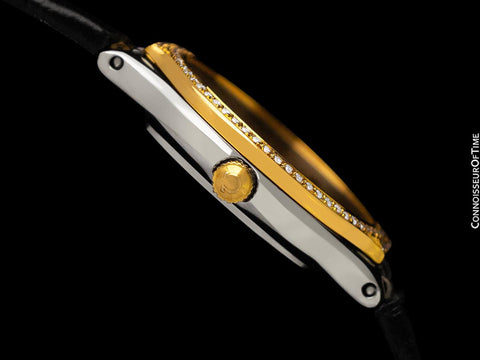 Omega De Ville "Symbol" Ladies Stainless Steel & Solid 18K Gold Watch with Diamonds