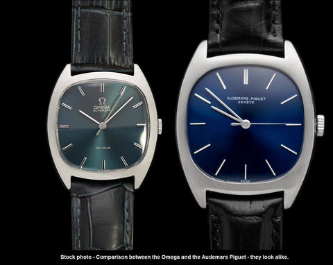 1973 Omega De Ville Vintage Mens Automatic Smoked Sapphire Watch - Stainless Steel