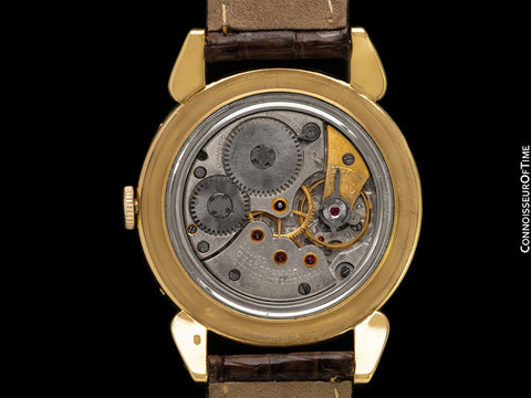 1940's Movado Vintage Triple Calendar Mens 14K Gold Watch - The Calendograph