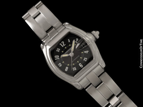 Cartier Roadster Mens Automatic Tonneau Watch, Ref. 2510 - Stainless Steel