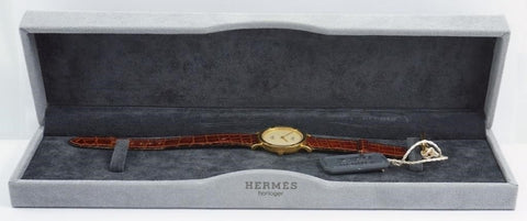 Hermes Pursang Dame Ladies 18K Gold Watch - Near New-Old-Stock with Papers & Boxes