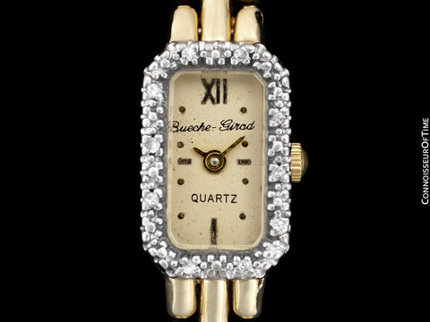 Bueche-Girod 14K Gold & Diamond Swiss Luxury Ladies Watch Bracelet Watch