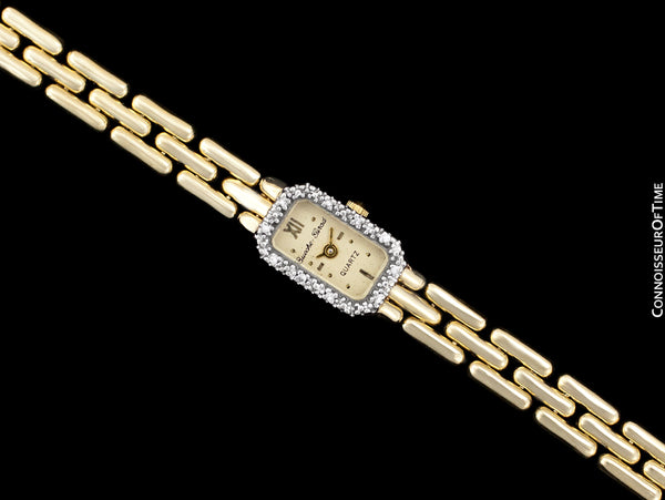 Bueche-Girod 14K Gold & Diamond Swiss Luxury Ladies Watch Bracelet Watch